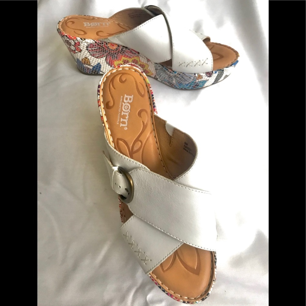 Born Mosaic platform wedge sandals, 9M